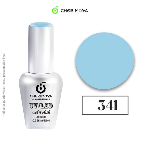 Esmalte Gel UV/LED Cherimoya 341 Azul Claro 15ml - Chuys Beautys | Chuy's Beautys