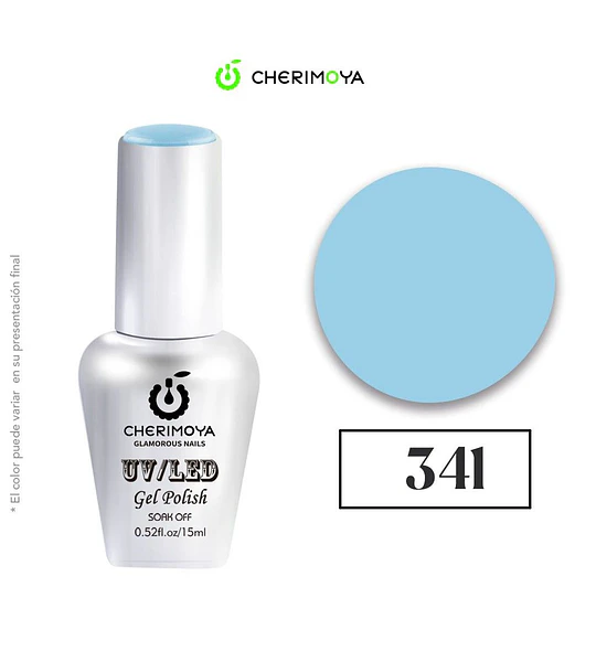 Esmalte Gel UV/LED Cherimoya 341 Azul Claro 15ml