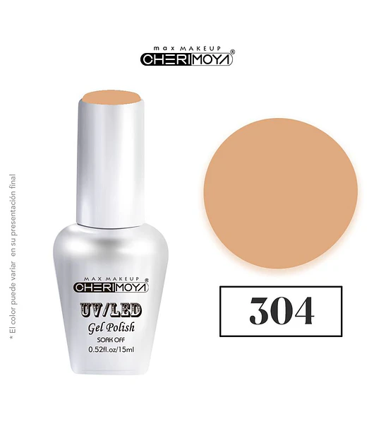 Esmalte Gel UV/LED Cherimoya Soak Off 304 15ml