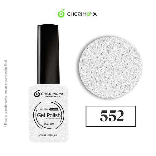 Gel Polish Classic UV/LED Cherimoya 552 Blanco Brillante 8ml - Chuys Beautys | Chuy's Beautys