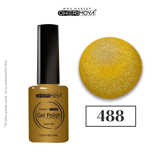 Gel Polish UV/LED Classic Soak Off 488 Cherimoya 8ml - Chuys Beautys | Chuy's Beautys