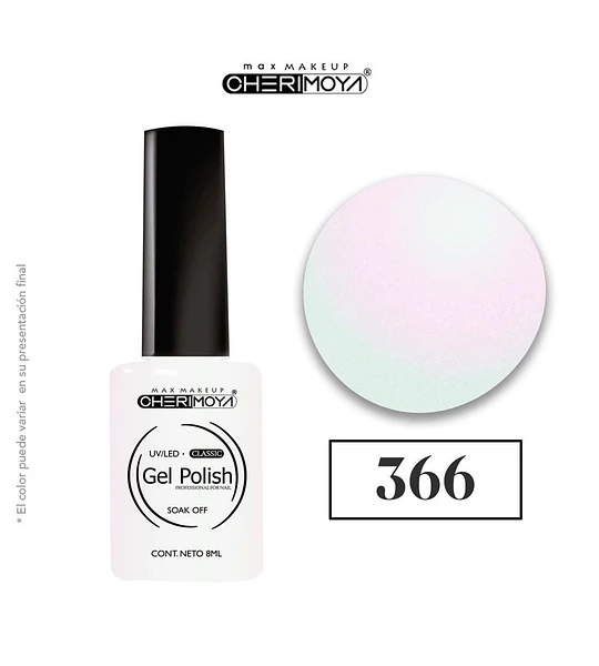 Gel Polish Soak Off 366 Cherimoya Profesional para Uñas 8ml