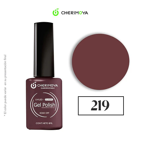Esmalte Gel Polish Cherimoya 219 Soak Off 8ml - Chuys Beautys | Chuy's Beautys