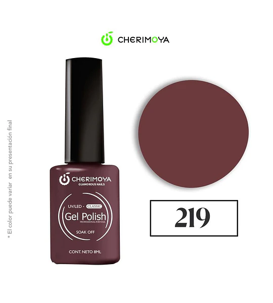 Esmalte Gel Polish Cherimoya 219 Soak Off 8ml