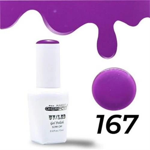 Esmalte Gel UV/LED Soak Off 167 Morado Cherimoya - Chuys Beautys | Chuy's Beautys