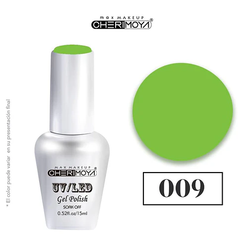 Esmalte Gel UV/LED Cherimoya 009 Verde Lima 15ml - Chuys Beautys | Chuy's Beautys