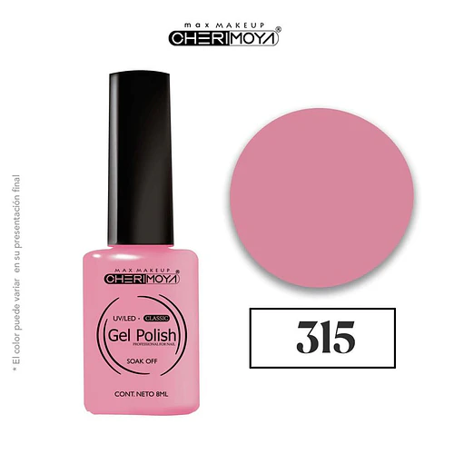 Gel Polish Cherimoya Classic 315 Rosa Suave 8ml - Chuys Beautys | Chuy's Beautys