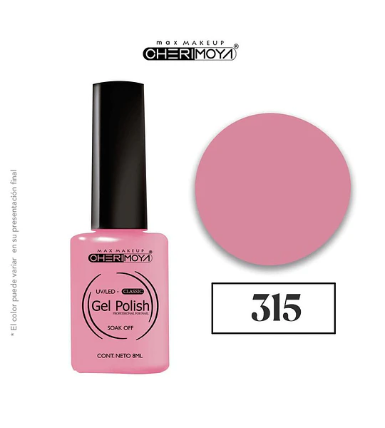 Gel Polish Cherimoya Classic 315 Rosa Suave 8ml