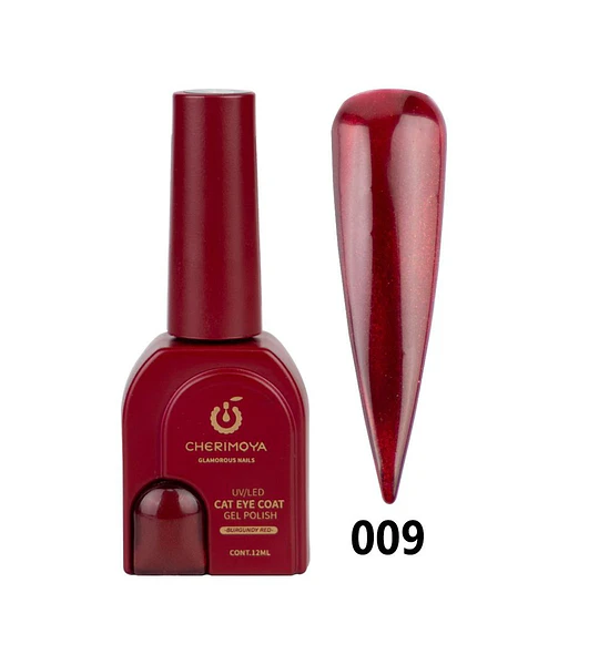 Esmalte Gel Cat Eye Burgundy Red 009 Cherimoya 12ml
