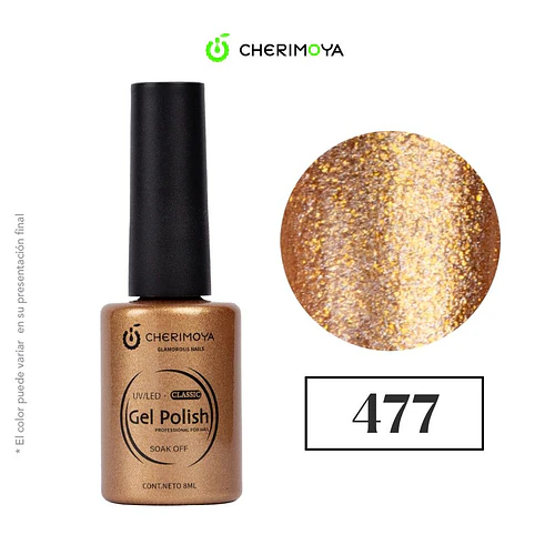 Esmalte Gel Polish UV/LED Classic 477 Soak Off Cherimoya - Chuys Beautys | Chuy's Beautys