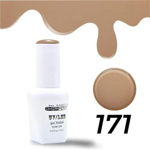 Esmalte Gel Uv/Led Soak Off Cherimoya Tono 171 15ml - Chuys Beautys | Chuy's Beautys