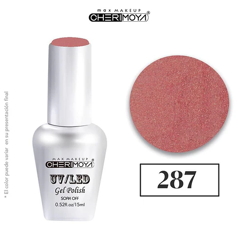 Esmalte Gel UV/LED Cherimoya Soak Off 287 15ml - Chuys Beautys | Chuy's Beautys