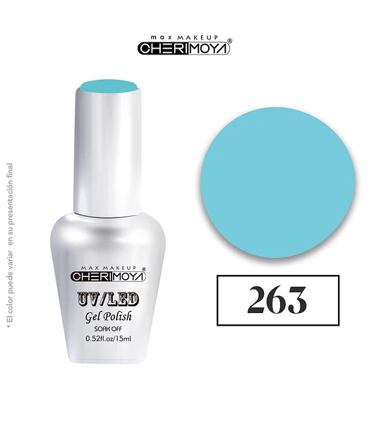 Esmalte Gel Polish UV/LED Cherimoya 263 Celeste