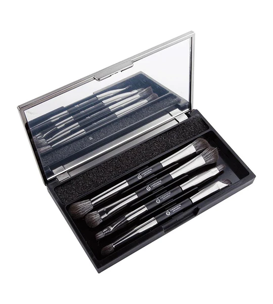 Set de 7 brochas de maquillaje Cherimoya con espejo