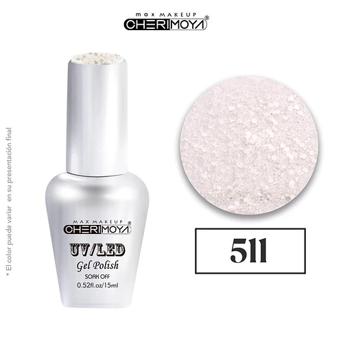 Esmalte Gel UV/LED Cherimoya Soak Off 511 15ml - Chuys Beautys | Chuy's Beautys