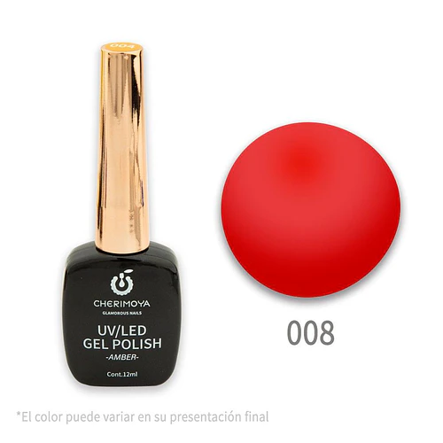 Esmalte Gel Polish UV/LED Cherimoya Amber 008 12ml - Chuys Beautys | Chuy's Beautys