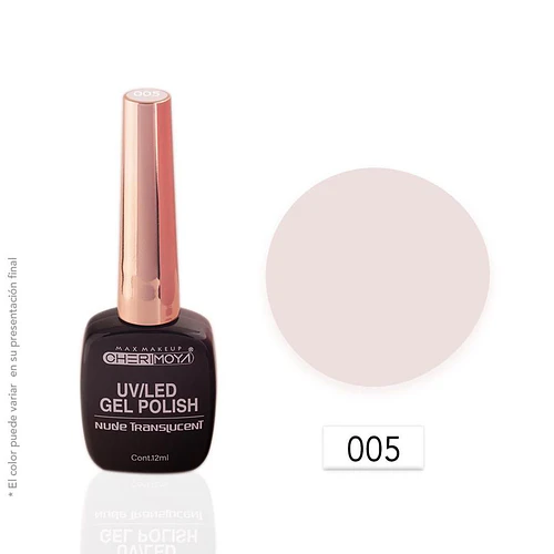 Esmalte Gel UV/LED Nude Translucent 005 Cherimoya 12ml - Chuys Beautys | Chuy's Beautys