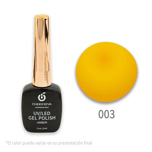 Esmalte Gel Polish UV/LED Cherimoya Amber 003 12ml - Chuys Beautys | Chuy's Beautys