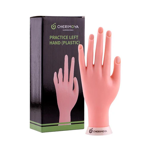 Mano de Práctica para Uñas Cherimoya Plástico Rosa - Chuys Beautys | Chuy's Beautys