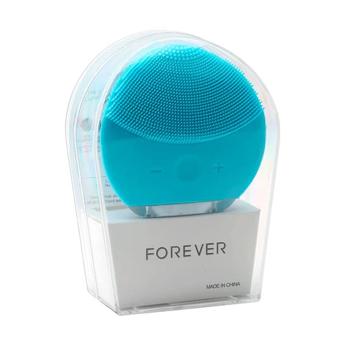 Cepillo de Limpieza Facial Eléctrico de Silicona Azul FOREVER - Chuys Beautys | Chuy's Beautys