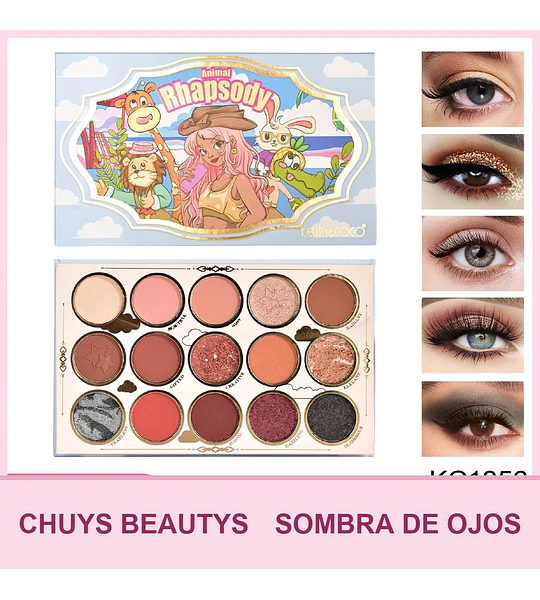 Paleta De Sombras Beacons De Ojos De 15 Colores
