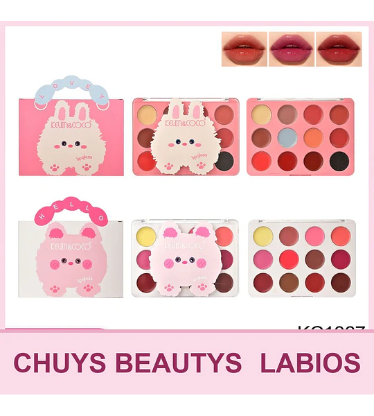 Paleta De 12 Labiales Cremosos