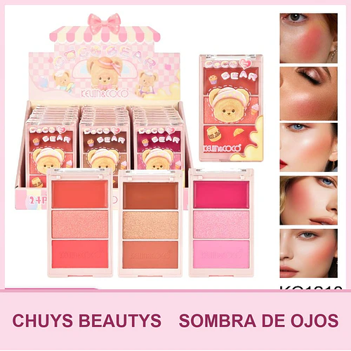 Paleta de 3 Sombras Coco Bear - Chuys Beautys | Chuy's Beautys