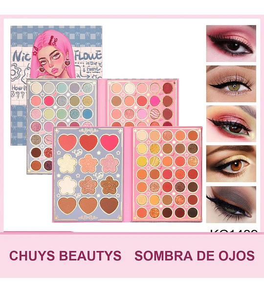 Paleta de Sombras Nice Flower de 117 Colores