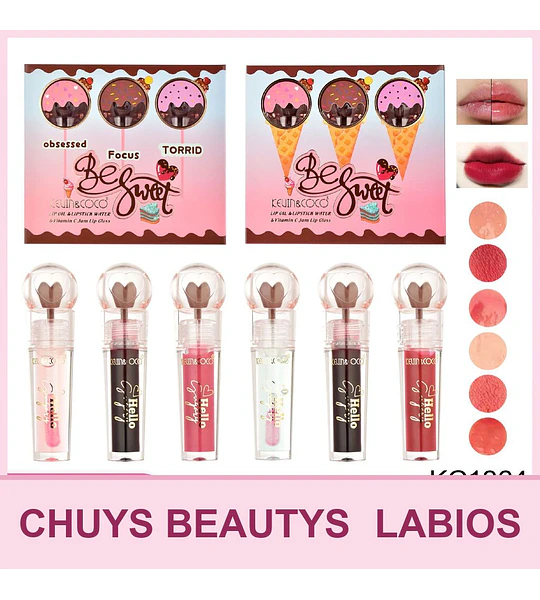 Set De Brillos Labiales Be Sweet