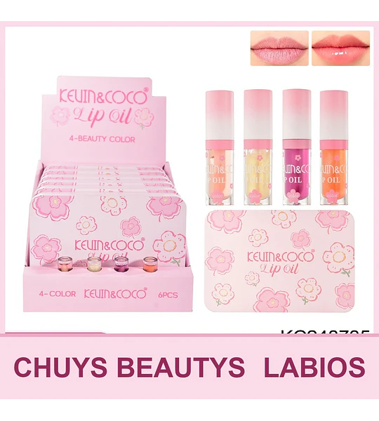 Set De 4 Aceites Labiales Spring Flower