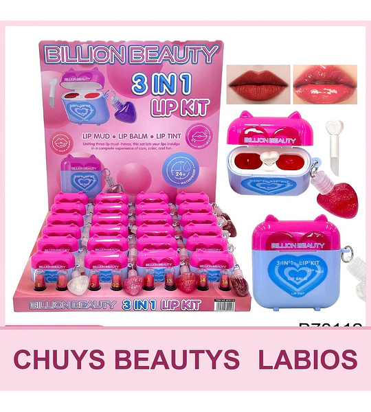Kit Labial 3 En 1 (Mousse Labial+Balsamo+Tinta)