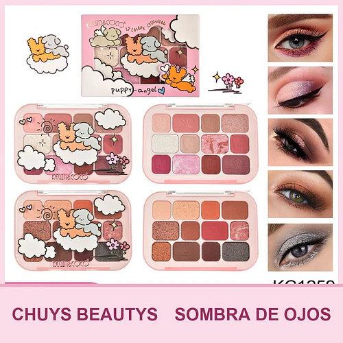 Sombra De Ojos Cute Pet De 12 Colores - Chuys Beautys | Chuy's Beautys