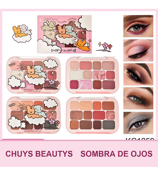 Sombra De Ojos Cute Pet De 12 Colores