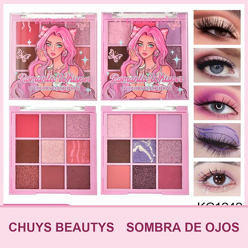 Sombra De Ojos Love Whisper De 9 Colores - Chuys Beautys | Chuy's Beautys