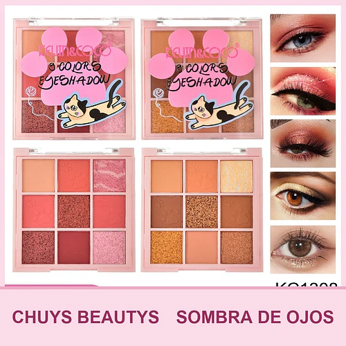 Sombra De Ojos Cute Cat De 9 Colores - Chuys Beautys | Chuy's Beautys