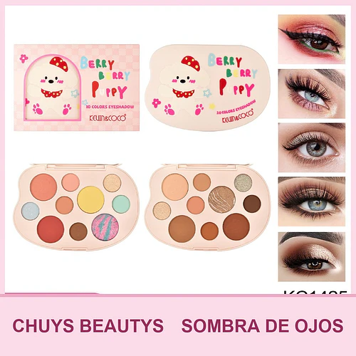 Paleta De Sombras De Ojos Strawberry Dog De 10 Colores - Chuys Beautys | Chuy's Beautys
