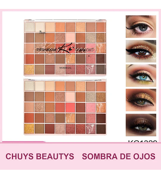 Paleta De Sombras Fashion Girl De 40 Colores
