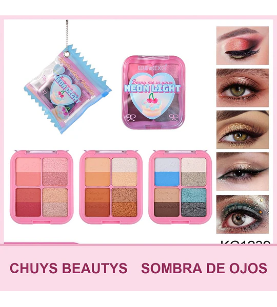 Mini Paleta De Sombras Neon Fantasy De 8 Colores