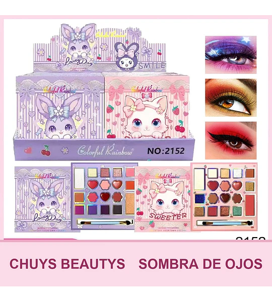 Paletas De Sombras Para Niñas De 18 Colores 2152