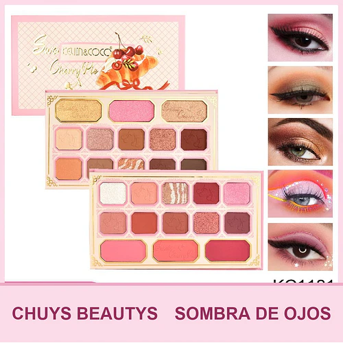 Paleta de Sombras Cherry Pie de 26 colores - Chuys Beautys | Chuy's Beautys