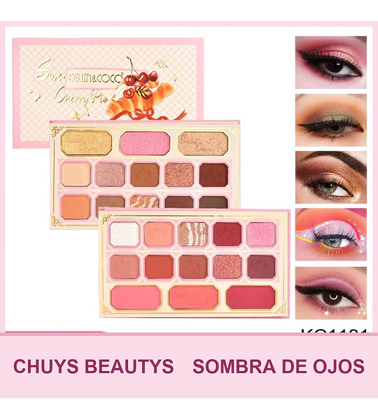 Paleta de Sombras Cherry Pie de 26 colores