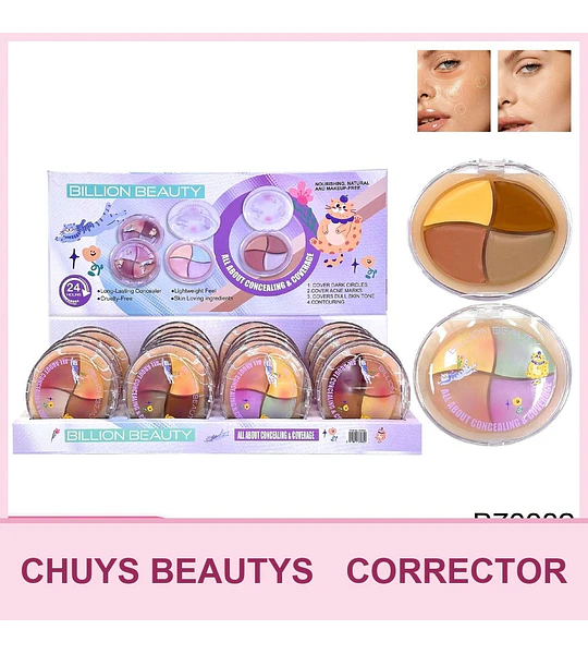 Mini Paleta De Corrector en 4 Tonos