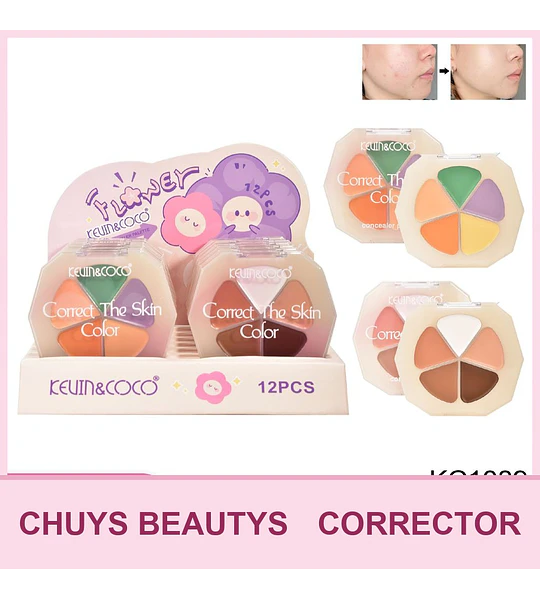 Corrector En Crema De 5 Colores (3 Tonos)