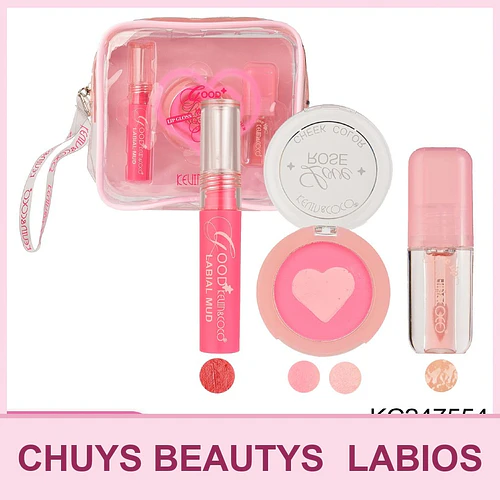 Set de Maquillaje de 3 piezas (brillo de labios + rubor + aceite de labios) - Chuys Beautys | Chuy's Beautys