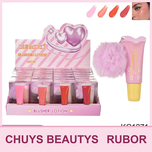 Rubor Liquido con Pompom - Chuys Beautys | Chuy's Beautys