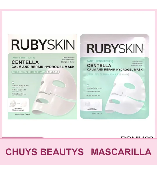 Mascarilla Facial Blanqueadora, Translúcida, Calmante Y Reparadora De Centella Asiática