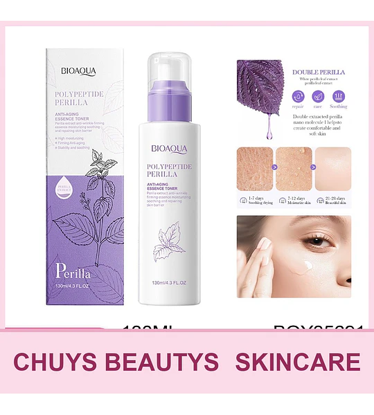 Tónico Hidratante Antiedad Con Péptidos De Perilla 130Ml