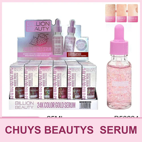 Serum Facial De Fresa Y 24K - Chuys Beautys | Chuy's Beautys