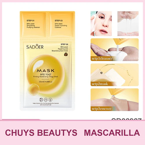 Mascarilla reafirmante de 3 pasos con lisado de fermento de bifida SADOER 25g - Chuys Beautys | Chuy's Beautys