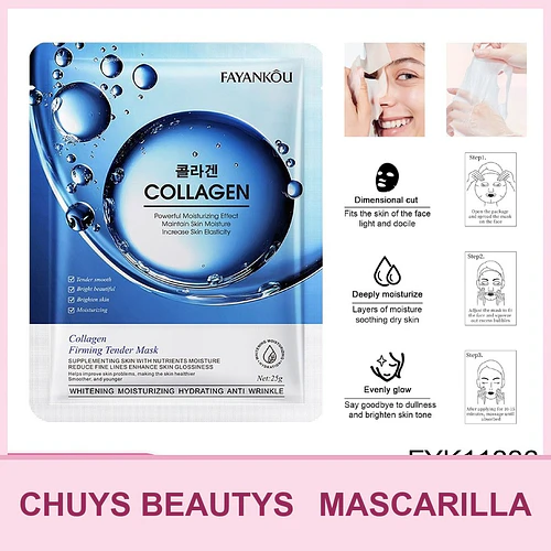 Mascarilla facial reafirmante y elastizante de colágeno FAYANKOU 25g - Chuys Beautys | Chuy's Beautys